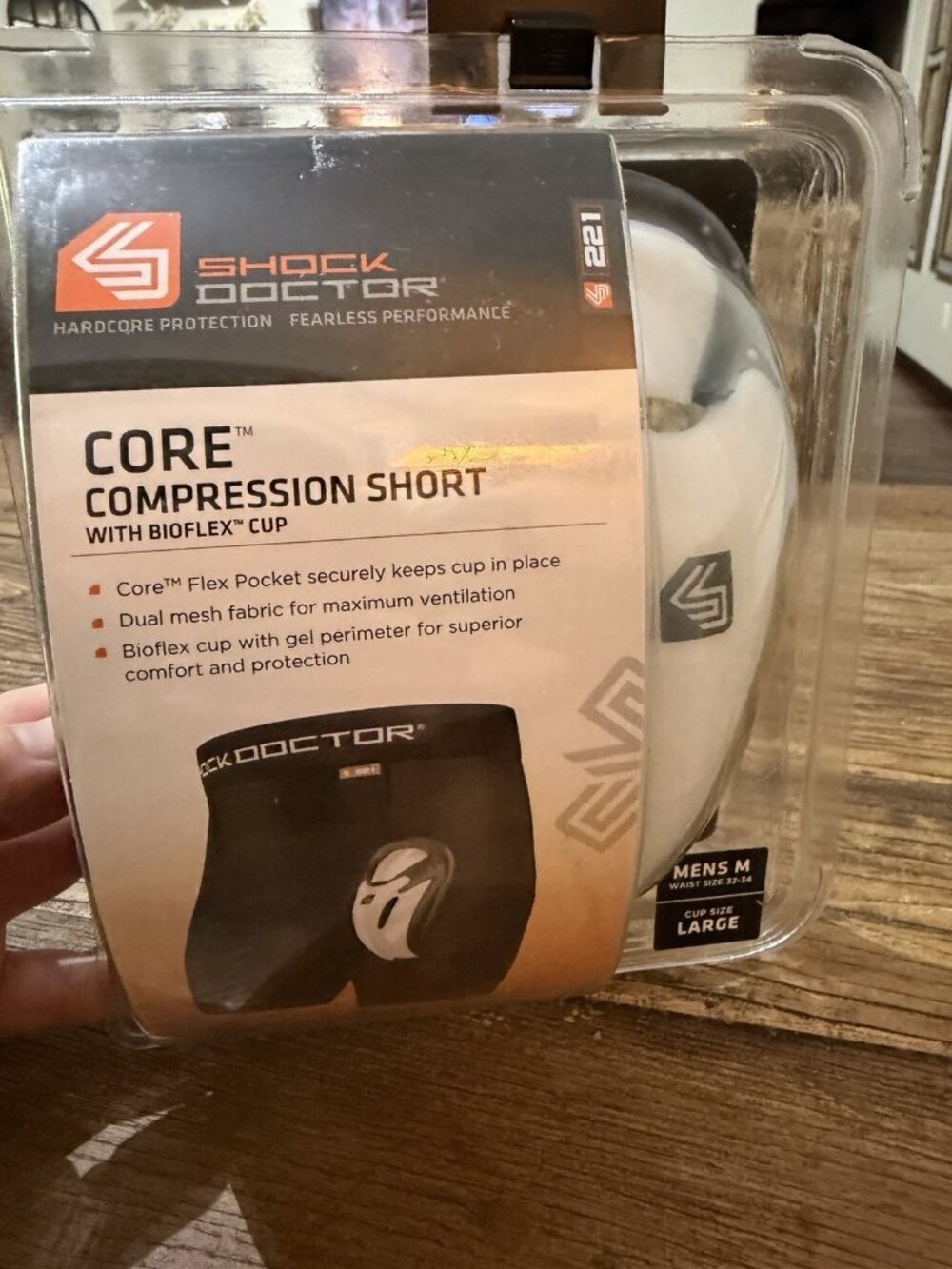 Shock Doctor Core Compression Shorts Men Large Size 34-36  Lg Cup USA Seller